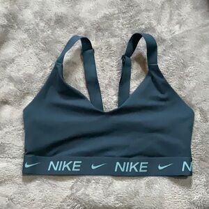 Nike Gray Sports Bra Medium Support Moisture-Wicking
